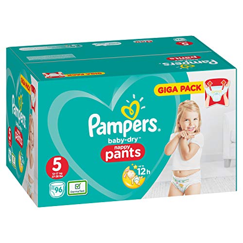 Pampers Baby-Dry 81681814 pañal desechable Niño/niña 5 96 pieza(s) - Pañales desechables (Niño/niña, Pant diaper, 12 kg, 17 kg, Multicolor, 12 h)