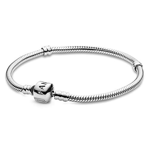 PANDORA 590702HV Moments - Pulsera de Plata de Ley 925 con Cierre de Cuentas, para Mujer