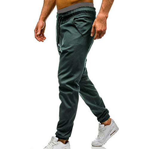 Pantalones de Entrenamiento de los Hombres Cintura elástica Deportes al Aire Libre Ocio Hip Hop Masculino Gimnasio Leggings Pantalones de Correr