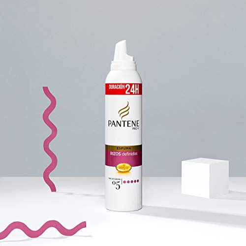 Pantene Pro-V Espuma Rizos Definidos  Nivel de fijación 5, 24 H de duración, 250 ml