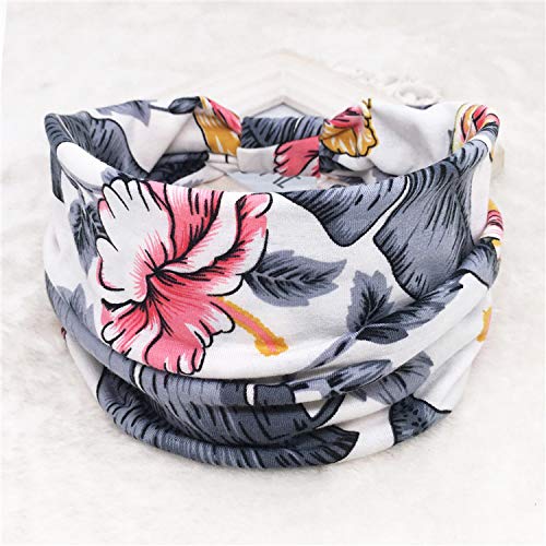 Paquete de 4 diademas Boho Floral Hair Band Turbante elástico Head Wrap Accesorios para el cabello para mujeres Niñas