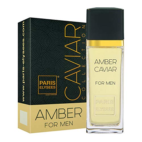 Paris Elysées Amber Caviar - Colonia para hombre, 100 ml