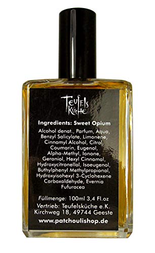 Patchouli"Sweet Opium" - Agua de perfume para hombre, perfume gótico, vaporizador/pulverizador, botella de cristal de 100 ml, Gotik Patchouly