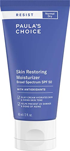 Paula's Choice Resist Crema Hidratante Facial FPS 50 - Crema Solar Antiedad y Antiarrugas para Cara - con Niacinamida - Pieles Normales a Secas - 60 ml