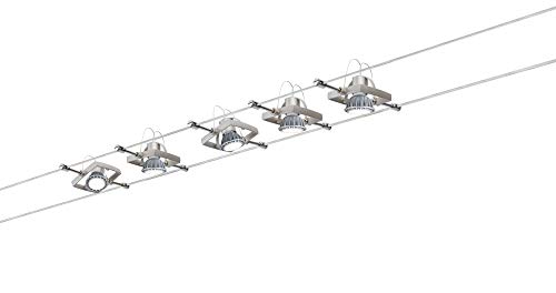 Paulmann 94135 cuerda System Mac II níquel satinado con 5 focos- sin bombillas