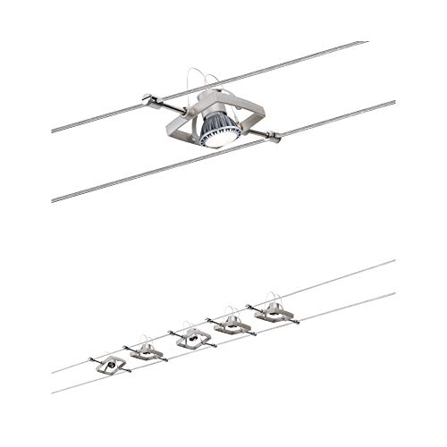 Paulmann 94135 cuerda System Mac II níquel satinado con 5 focos- sin bombillas