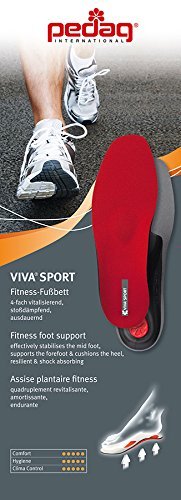 Pedag Viva Sport - Plantillas para el deporte unisex, Red, 4 Ladies UK