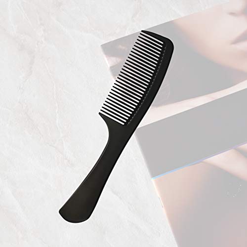 Peine de pelo – Peine profesional de fibra de carbono negro para desenredar por Tongtletech, Peine de peluquería para peluquería y peinado resistente al calor, antiestático para peine de pelo largo