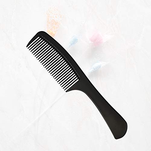 Peine de pelo – Peine profesional de fibra de carbono negro para desenredar por Tongtletech, Peine de peluquería para peluquería y peinado resistente al calor, antiestático para peine de pelo largo