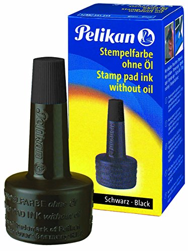 Pelikan 351197 - Tinta de sello 4K sin ACeite, 28 ml, adecuado para todos los sellos de oficina, negro