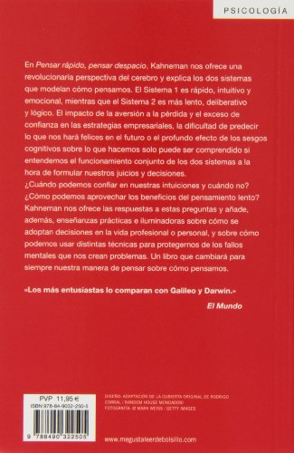 Pensar rápido, pensar despacio (Ensayo | Psicología)