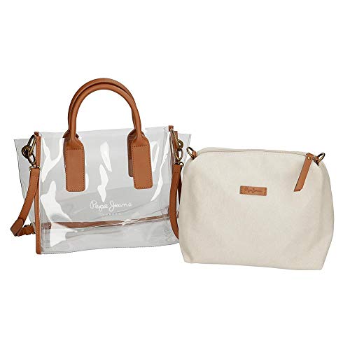 Pepe Jeans Iana Handbag Mujer Bolso Bandolera Blanco (Mousse) 1x1x1 Centímetros (W x H x L)