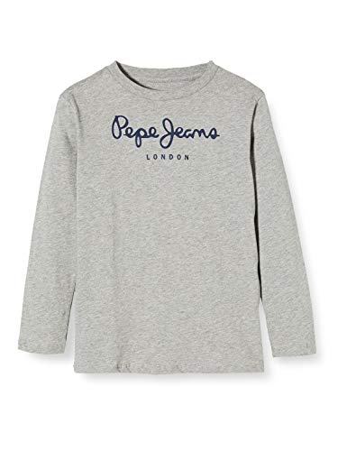 Pepe Jeans New Herman Jr Camiseta, Gris (Grey Marl 933), 13-14 años (Talla del Fabricante: 14) para Niños