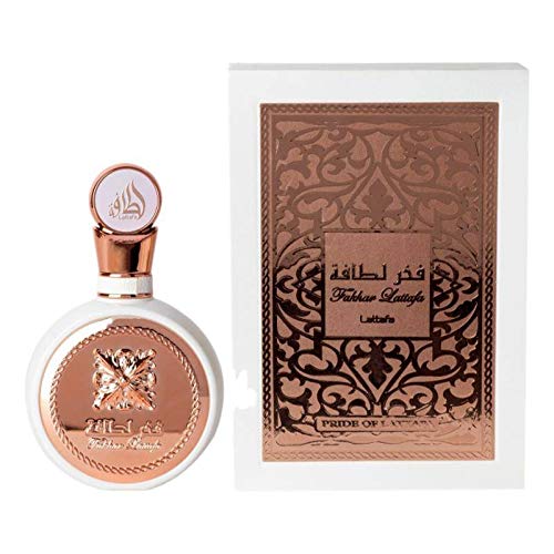 Perfume Fakhar Pride 100 ml, agua de perfume para mujer, perfume árabe, occidental, perfume femenino, almizcle halal, notas: rosa, jazmín, ylang, pachuli, vetiver