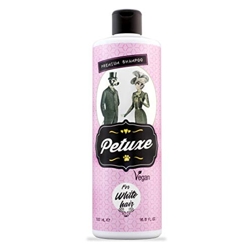 Petuxe Champú Perros y Mascotas Vegano, Pelo Blanco, 500 ml