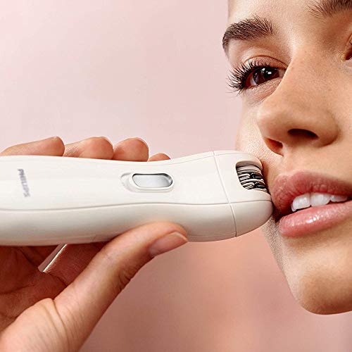 Philips BRP531/00 Satinelle Essential Compact - Depiladora con luz óptima para partes del cuerpo más grandes, mini depiladora para zonas sensibles y pinzas para correcciones finas