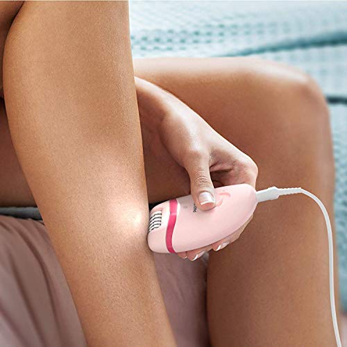 Philips BRP531/00 Satinelle Essential Compact - Depiladora con luz óptima para partes del cuerpo más grandes, mini depiladora para zonas sensibles y pinzas para correcciones finas