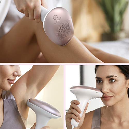 Philips Lumea Advanced BRI922/00 - Depiladora Luz Pulsada, para la Depilación Permanente del Vello, Visible en Casa con sensor de tono de piel, 2 Cabezales para Cuerpo y Cara, y mini Limpiador Facial