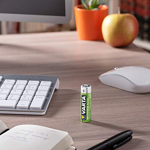 Pila precargada AAA Micro de Ni-Mh VARTA Rechargeable Ready2Use (paquete de 4 unidades, 1000 mAh), recargable sin efecto de memoria - Listo para usar