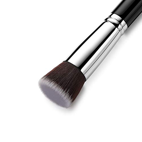 Pincel de maquillaje EIGSHOW con punta plana – Kabuki para polvo mineral, imprimación líquida, aplicación de base, corrector, blando, cepillo suave para la cara