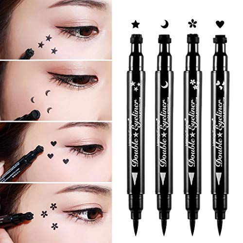 Pinkiou Eyeliner con sello de maquillaje para la pintura de la cara del cuerpo (en forma de corazón)