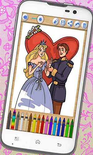 Pintar dibujos de princesas con pincel mágico