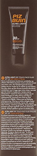 Piz Buin - Proteccion Solar, Ultra Light Dry Touch Fluido Solar Facial SPF 30 - Protección alta Bote 50 ml