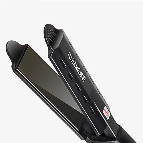 Plancha de pelo de hierro plano iónico de turmalina de cerámica, planeador profesional para salón de instrumentos, barra de temperatura ajustable, para todo tipo de cabello