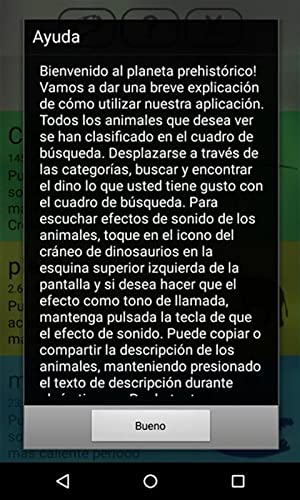 Planeta Prehistórico: Mejor Enciclopedia de Dinosaurios y Animales Prehistóricos, Imágenes y Sonidos de Dinosaurios, Aplicación Español