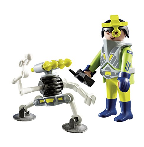 PLAYMOBIL- Agente Espacial con Robot Juguete, Multicolor (geobra Brandstätter 9416)