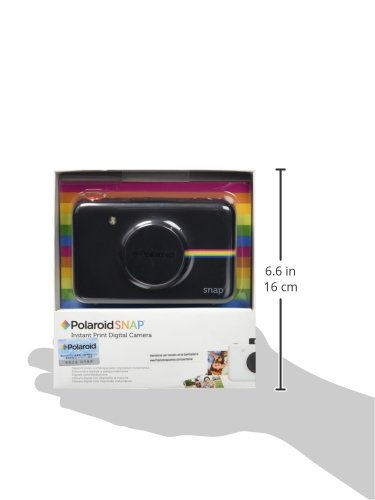 Polaroid Snap - Cámara digital instantánea, tecnología de impresión Zink Zero Ink, 10 Mp, Bluetooth, micro SD, fotos de 5 x 7.6 cm, negro