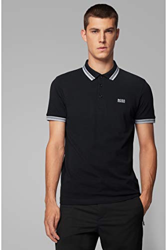 Polo Paddy de Boss Green, de manga corta, para hombre Negro negro X-Large