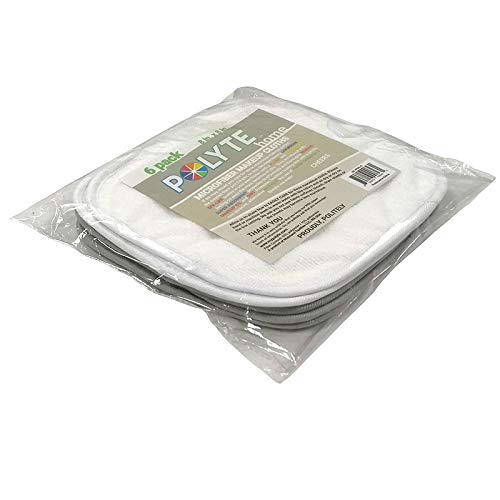 Polyte - Toalla facial desmaquillante de microfibra superabsorbente - Hipoalergénica, sin elementos químicos - Gris/blanco - 20 x 20 cm - Pack de 6