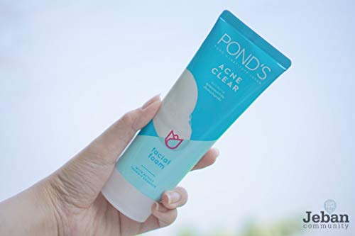 POND's - Acné- Limpiador facial de espuma exfoliante 100g. Cuidado de la piel del rostro contra grasa y acné