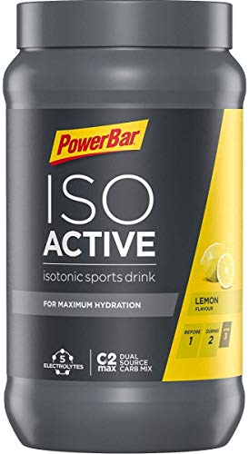 PowerBar Isoactive Lemon 600g - Bebida Deportiva Isotónica - 5 Electrolitos + C2MAX