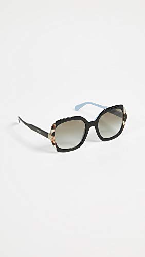 Prada 0PR 16US Gafas de Sol, Black Azure/Spotted Brown, 54 para Mujer