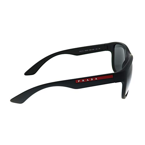 Prada LINEA ROSSA 0PS 01US Gafas de sol, Black Rubber, 58 para Hombre