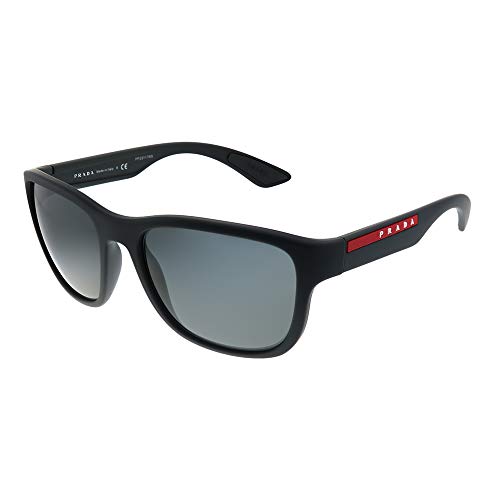 Prada LINEA ROSSA 0PS 01US Gafas de sol, Black Rubber, 58 para Hombre