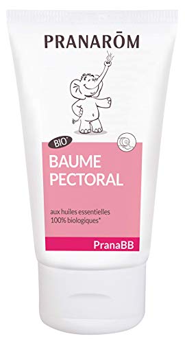 Pranarôm Pranabb Bálsamo Pectoral ecológico (Eco) – Ayuda al bebé a respirar mejor – Compuesto de aceites esenciales puros y naturales – 40 ml