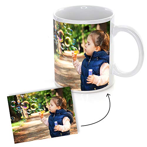 Promo Shop Taza Personalizada con Foto o Imagen Que desees (Personaliza tu Idea) · Tazas Personalizadas a Todo Color (360º Alrededor de la Taza) Originales · Taza Blanca Ceramica 350ml