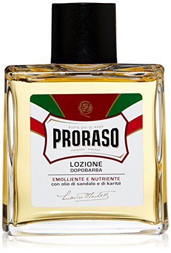 Proraso After Shave Loción Con Alcohol de Sándalo y manteca de Karité Para Barbas Duras - 100 Ml. 260 g