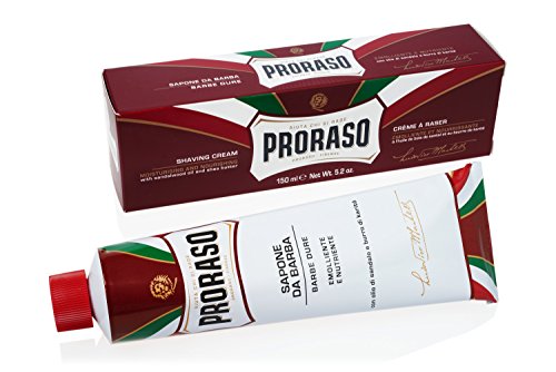 Proraso Tubo Crema De Afeitar De Sándalo Y Manteca De Karité Para Barbas Duras - 150 Ml. 180 g