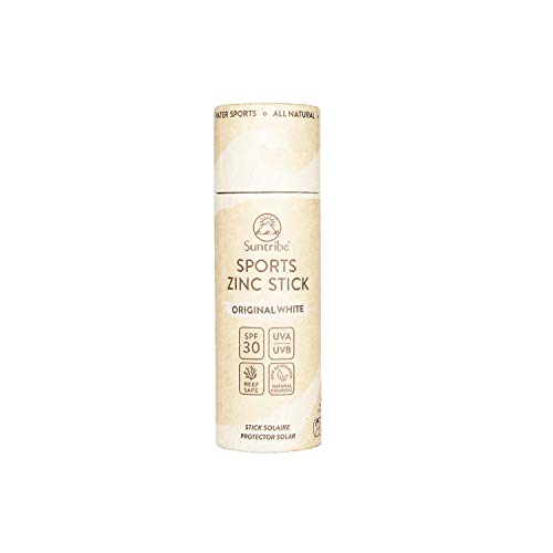 Protector Solar Natural Zinc en Stick - FPS 30 - Biodegradable - Filtro UV Mineral (Òxido de Zinc) - 3 Ingredientes - BLANCO ORIGINAL (30 g)