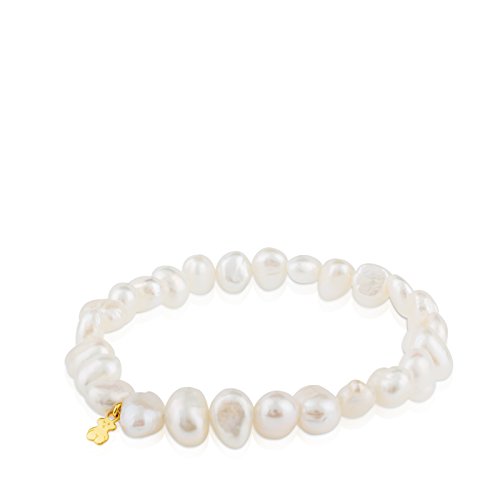 Pulsera TOUS Sweet Dolls en oro amarillo de 18kt y perlas barrocas de 0,8 cm