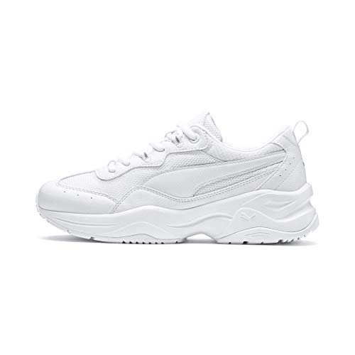 PUMA Cilia, Zapatillas para Mujer, Blanco White/Gray Violet Silver, 39 EU