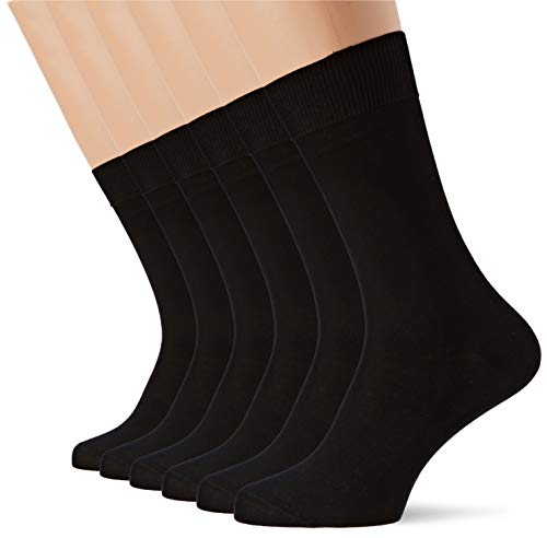 Punto Blanco, Calcetines, packete de 6 pares, Negro, M (41/42 EU)