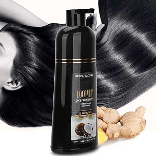 Pure Shampoo, 500ml Coconut Ginger Shampoo Fast Black Hair Hair Dye Coloring Champú nutritivo