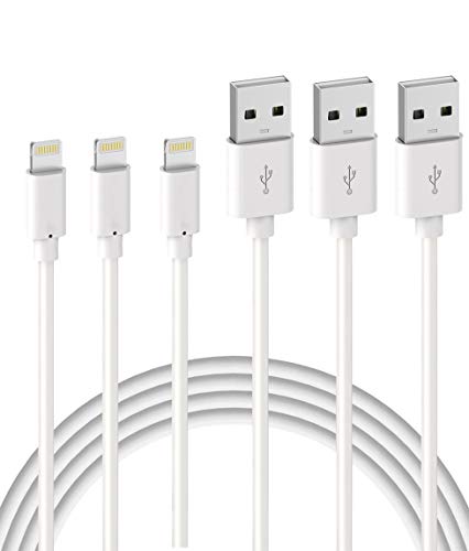 Quntis Cable iPhone [MFi Certificado] 2m 3 Piezas Cable de Datos Lightning Compatible con iPhone SE 2020 11 11 Pro 11 Pro MAX XS MAX XR X 8 Plus 7 Plus 6S 6 Plus 5 5S 5C SE iPad