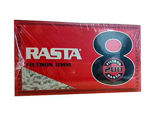 RASTA- Pasa el puntero del ratón sobre la imagen para ampliarla ¿Quieres vender uno? Véndelo tú mismo 20 bolsas de 200 filtros Rasta 8 mm. para liar tabaco 4000 filtros gruesos 8 mms