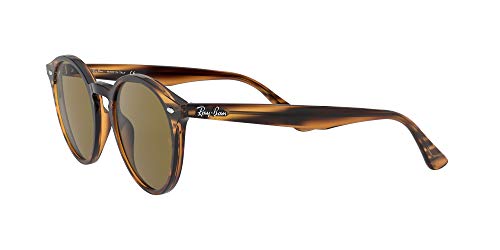 Ray-Ban 0RB2180 Gafas de sol, Striped Red Havana, 49 Unisex